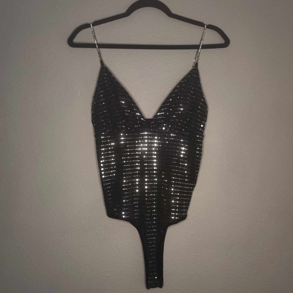 Sparkly Thong Bodysuit - Picture 1 of 4